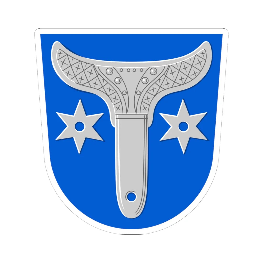 Kannus.vaakuna (Finland) (Coat of Arms) STICKER Vinyl Kiss-Cut Decal 4 Inch White - The Sticker Space