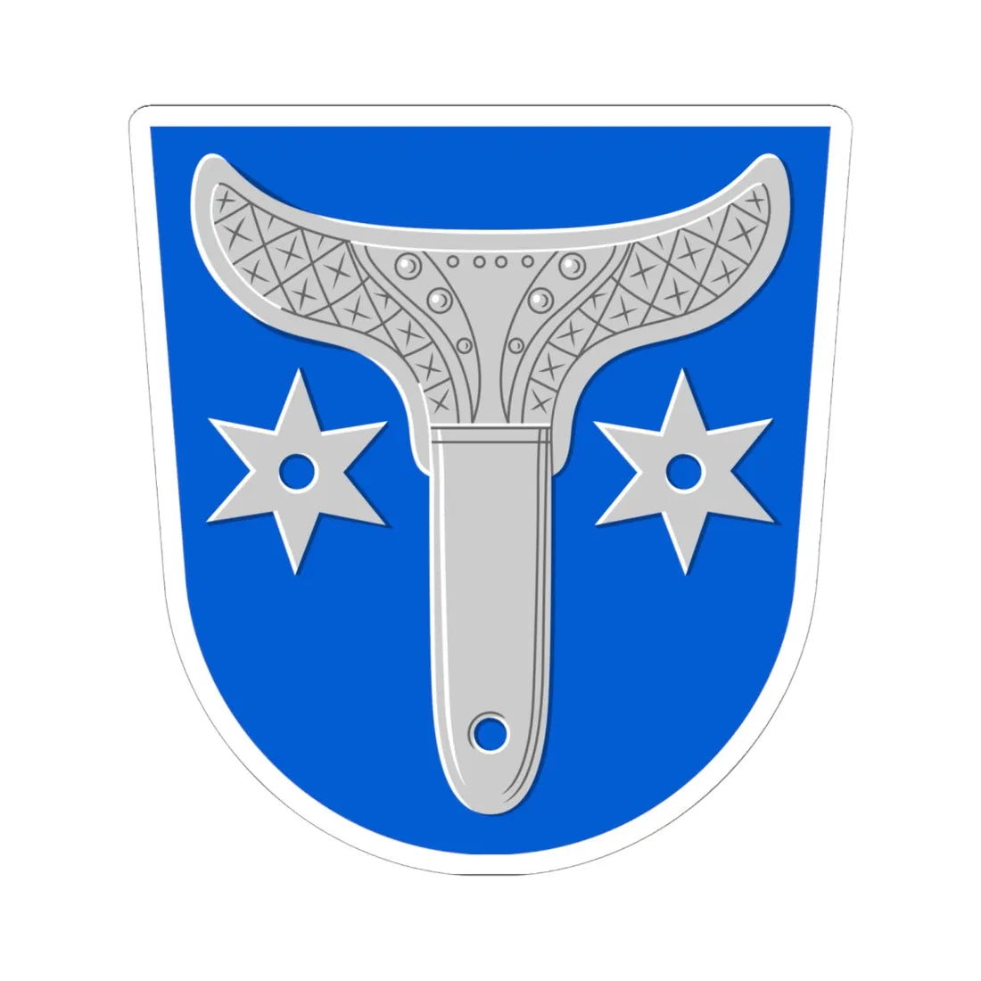 Kannus.vaakuna (Finland) (Coat of Arms) STICKER Vinyl Kiss-Cut Decal 6 Inch White - The Sticker Space