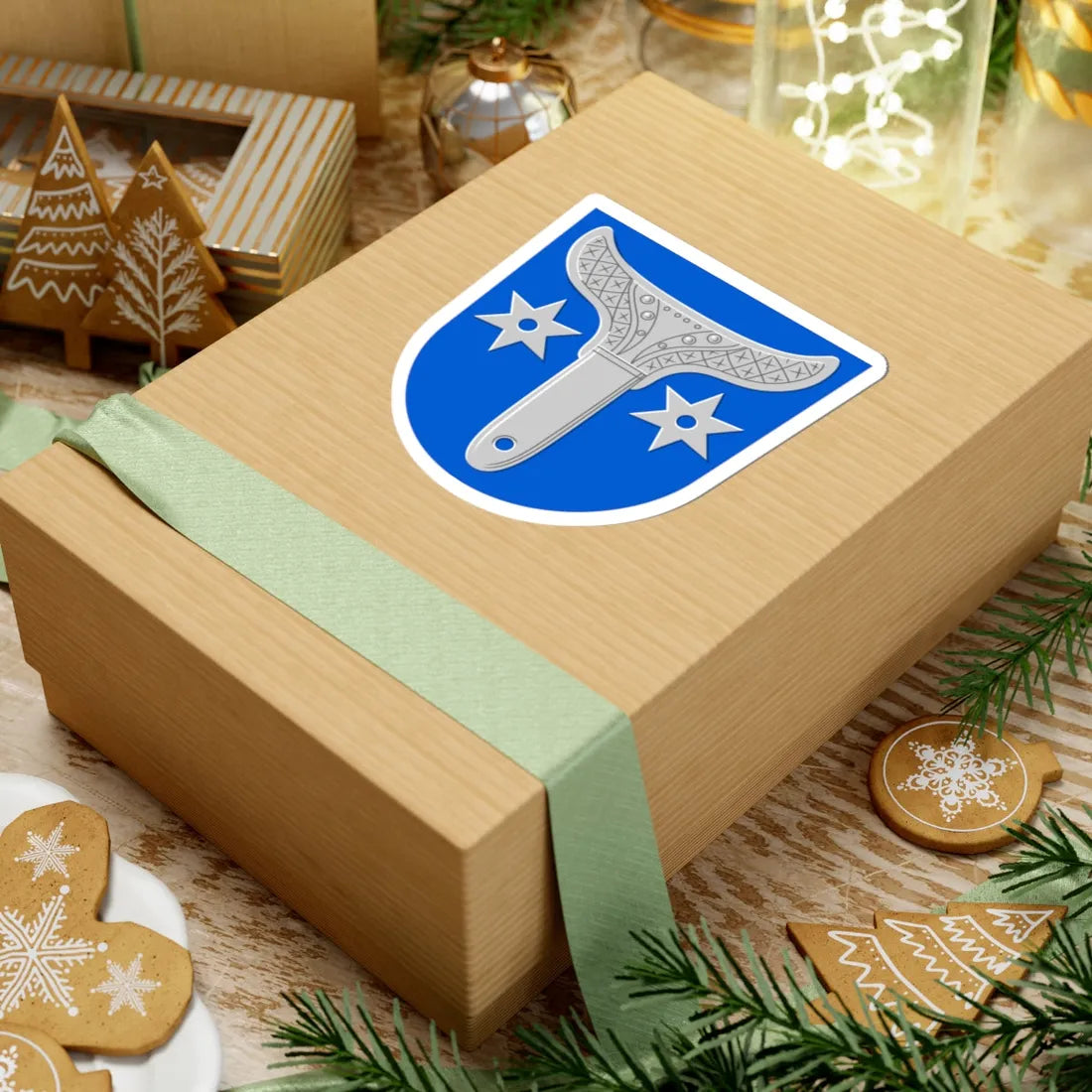 Kannus.vaakuna (Finland) (Coat of Arms) STICKER Vinyl Kiss-Cut Decal - The Sticker Space