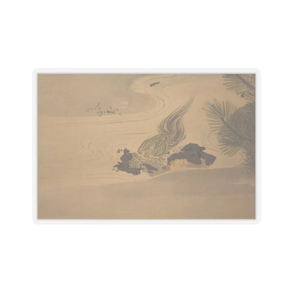 Kano Chikanobu - Crane, Tortoise, Pine, and Bamboo under a Rising Sun - 17th–18th century v10 - STICKER Vinyl Kiss-Cut Decal