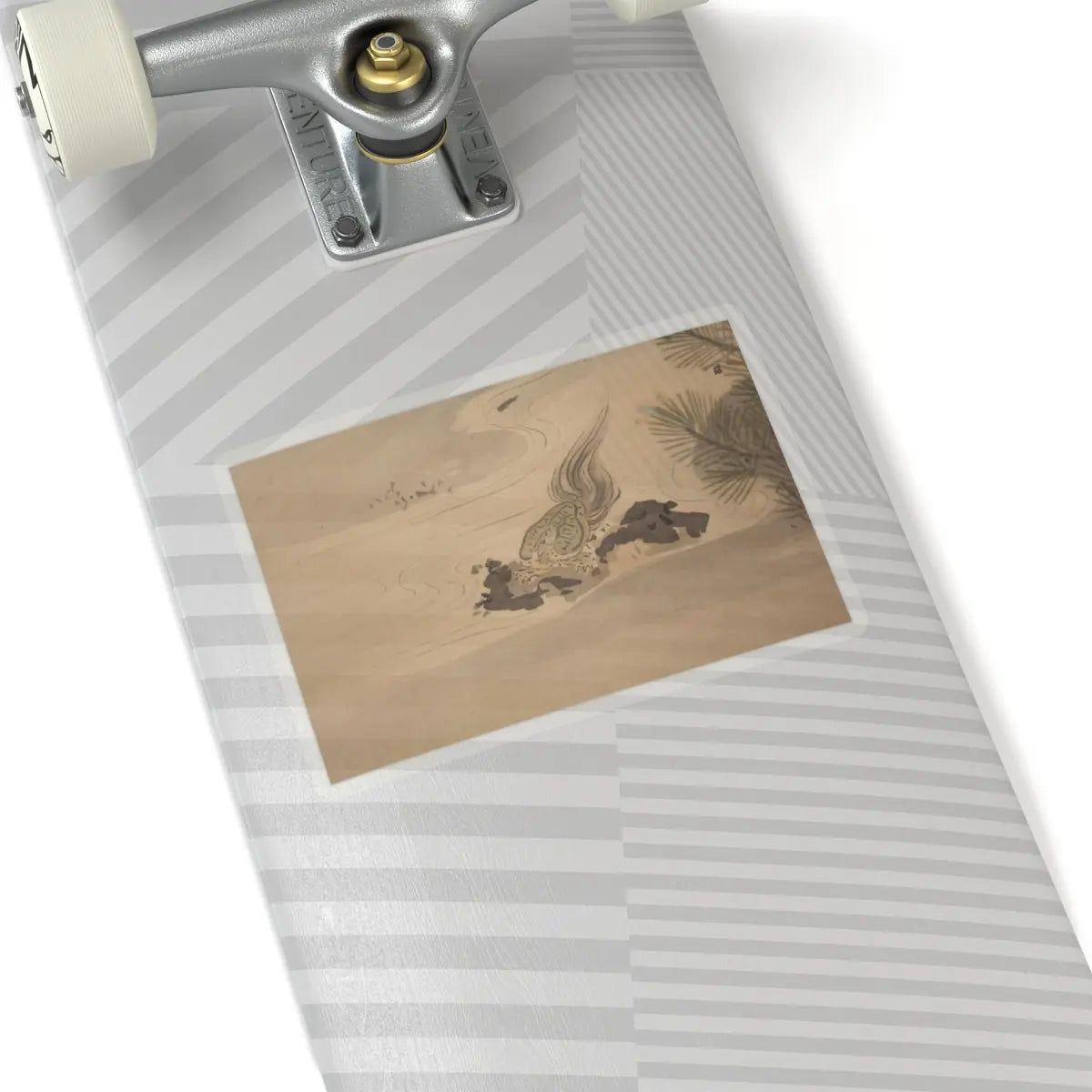 Kano Chikanobu - Crane, Tortoise, Pine, and Bamboo under a Rising Sun - 17th–18th century v10 - STICKER Vinyl Kiss-Cut Decal