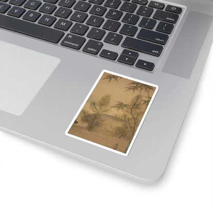 Kano Chikanobu - Crane, Tortoise, Pine, and Bamboo under a Rising Sun - 17th–18th century v11 - STICKER Vinyl Kiss-Cut Decal