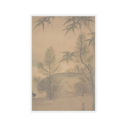 Kano Chikanobu - Crane, Tortoise, Pine, and Bamboo under a Rising Sun - 17th–18th century v11 - STICKER Vinyl Kiss-Cut Decal