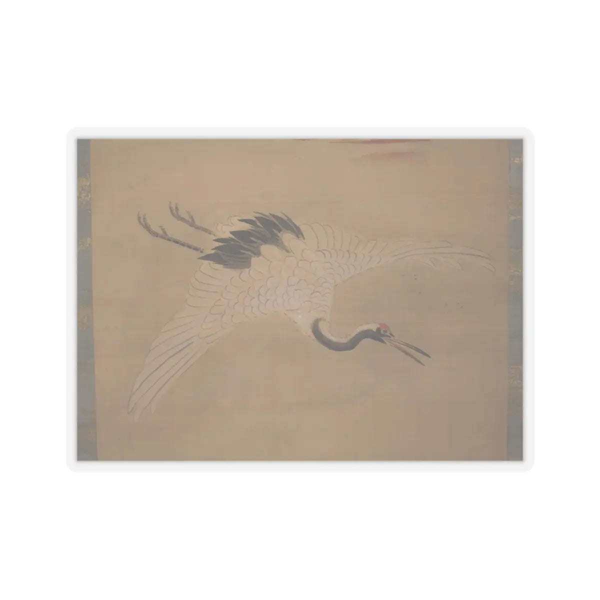 Kano Chikanobu - Crane, Tortoise, Pine, and Bamboo under a Rising Sun - 17th–18th century v16 - STICKER Vinyl Kiss-Cut Decal