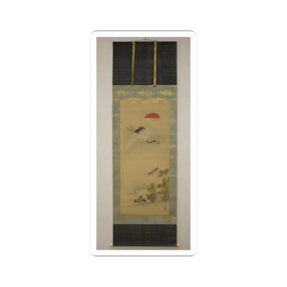Kano Chikanobu - Crane, Tortoise, Pine, and Bamboo under a Rising Sun - 17th–18th century v4 - STICKER Vinyl Kiss-Cut Decal