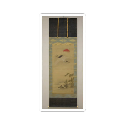 Kano Chikanobu - Crane, Tortoise, Pine, and Bamboo under a Rising Sun - 17th–18th century v4 - STICKER Vinyl Kiss-Cut Decal