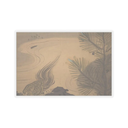 Kano Chikanobu - Crane, Tortoise, Pine, and Bamboo under a Rising Sun - 17th–18th century v6 - STICKER Vinyl Kiss-Cut Decal