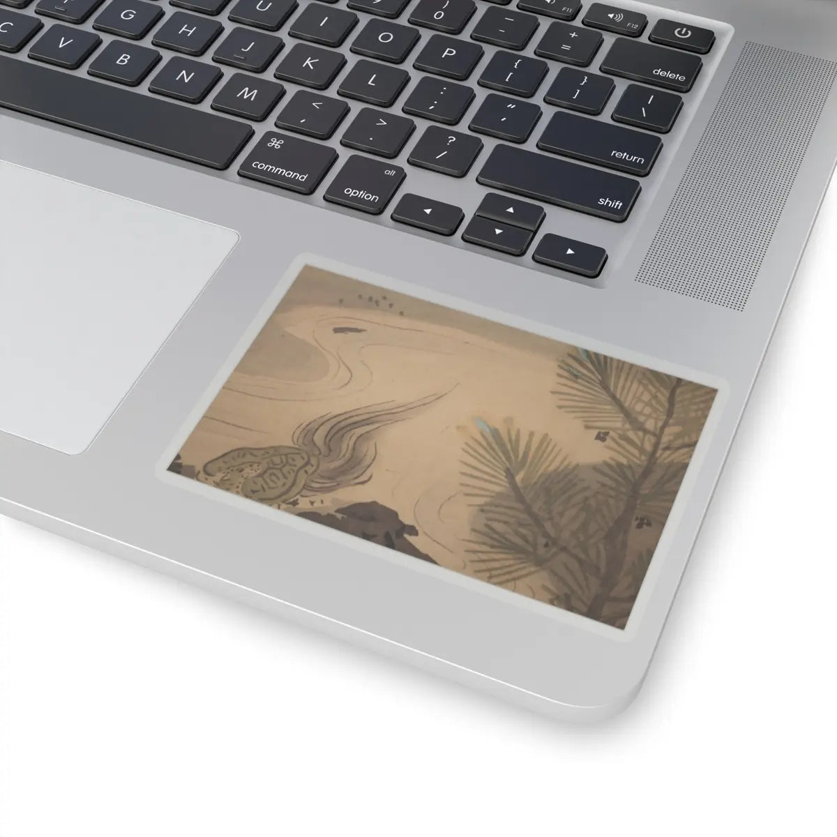 Kano Chikanobu - Crane, Tortoise, Pine, and Bamboo under a Rising Sun - 17th–18th century v6 - STICKER Vinyl Kiss-Cut Decal