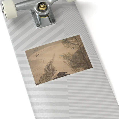 Kano Chikanobu - Crane, Tortoise, Pine, and Bamboo under a Rising Sun - 17th–18th century v6 - STICKER Vinyl Kiss-Cut Decal