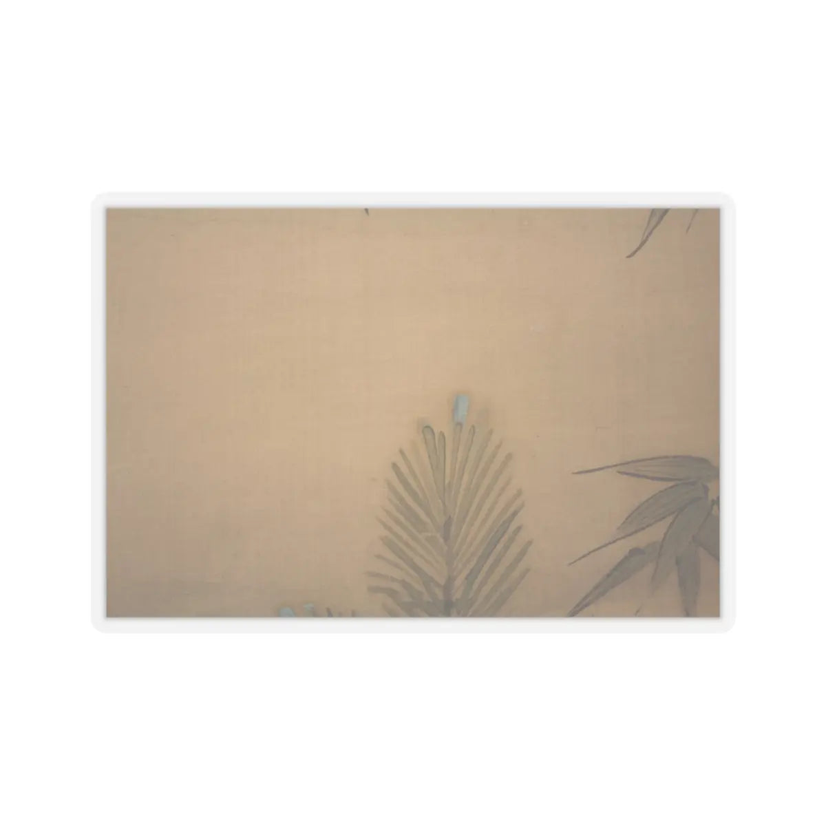 Kano Chikanobu - Crane, Tortoise, Pine, and Bamboo under a Rising Sun - 17th–18th century v7 - STICKER Vinyl Kiss-Cut Decal