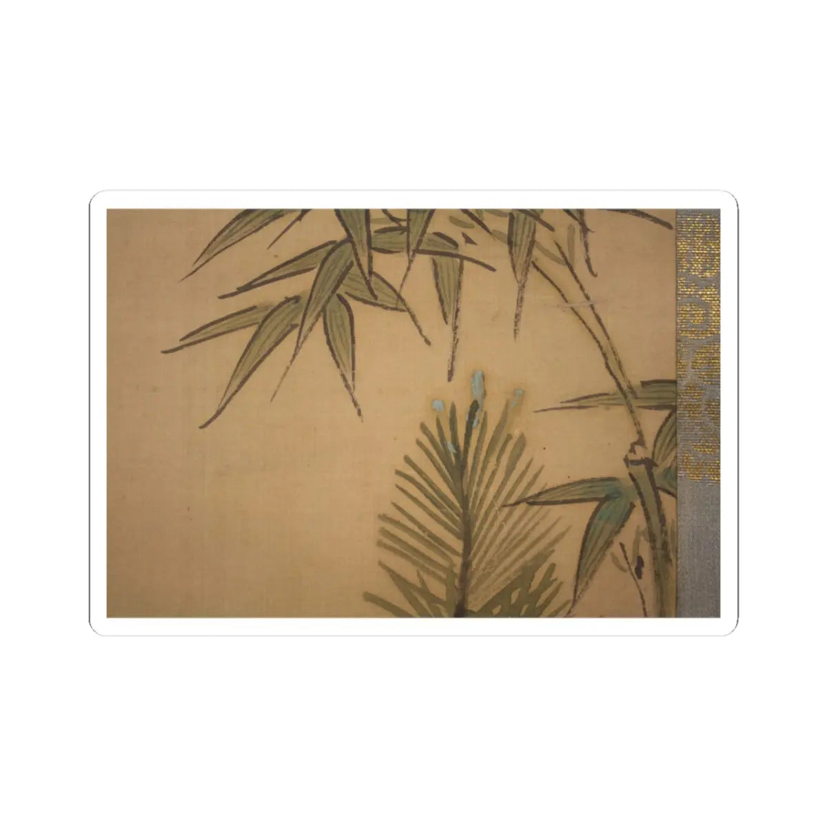 Kano Chikanobu - Crane, Tortoise, Pine, and Bamboo under a Rising Sun - 17th–18th century v8 - STICKER Vinyl Kiss-Cut Decal