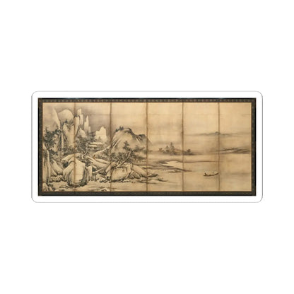 Kano Chōkichi - Landscape of the Four Seasons - 16th century v2 - STICKER Vinyl Kiss-Cut Decal