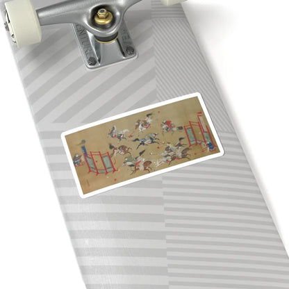 Kano Eisen'in Furunobu 狩野永川院古 - Tartars Playing Polo - early 18th century v1 - STICKER Vinyl Kiss-Cut Decal