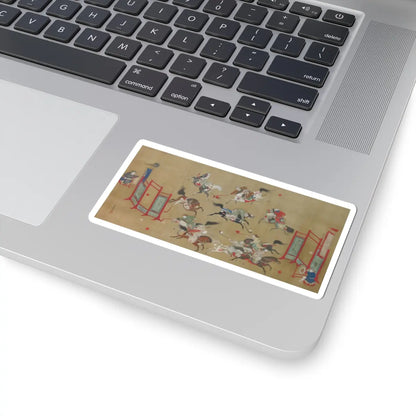 Kano Eisen'in Furunobu 狩野永川院古 - Tartars Playing Polo - early 18th century v1 - STICKER Vinyl Kiss-Cut Decal