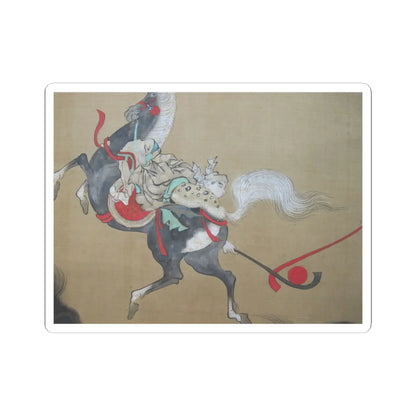 Kano Eisen'in Furunobu 狩野永川院古 - Tartars Playing Polo - early 18th century v3 - STICKER Vinyl Kiss-Cut Decal