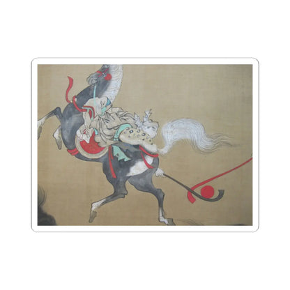 Kano Eisen'in Furunobu 狩野永川院古 - Tartars Playing Polo - early 18th century v3 - STICKER Vinyl Kiss-Cut Decal