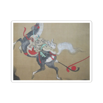 Kano Eisen'in Furunobu 狩野永川院古 - Tartars Playing Polo - early 18th century v3 - STICKER Vinyl Kiss-Cut Decal