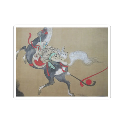 Kano Eisen'in Furunobu 狩野永川院古 - Tartars Playing Polo - early 18th century v3 - STICKER Vinyl Kiss-Cut Decal