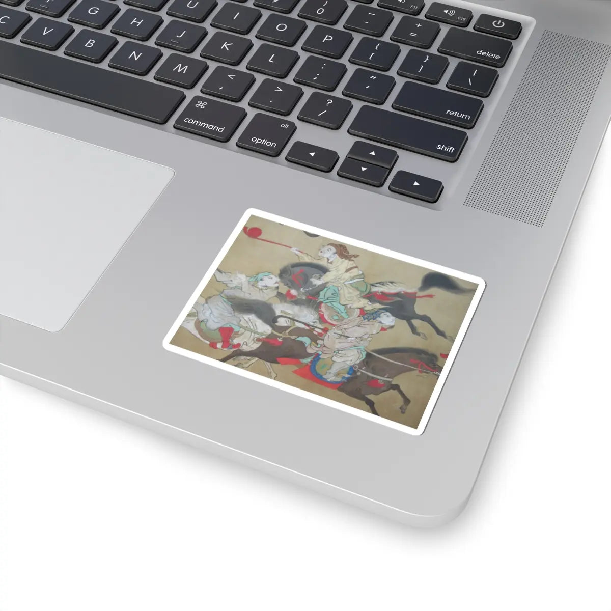 Kano Eisen'in Furunobu 狩野永川院古 - Tartars Playing Polo - early 18th century v4 - STICKER Vinyl Kiss-Cut Decal