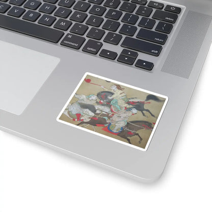 Kano Eisen'in Furunobu 狩野永川院古 - Tartars Playing Polo - early 18th century v4 - STICKER Vinyl Kiss-Cut Decal