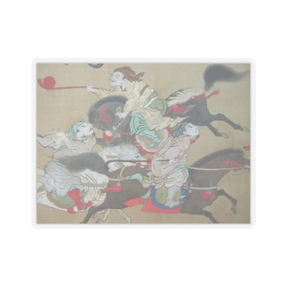 Kano Eisen'in Furunobu 狩野永川院古 - Tartars Playing Polo - early 18th century v4 - STICKER Vinyl Kiss-Cut Decal
