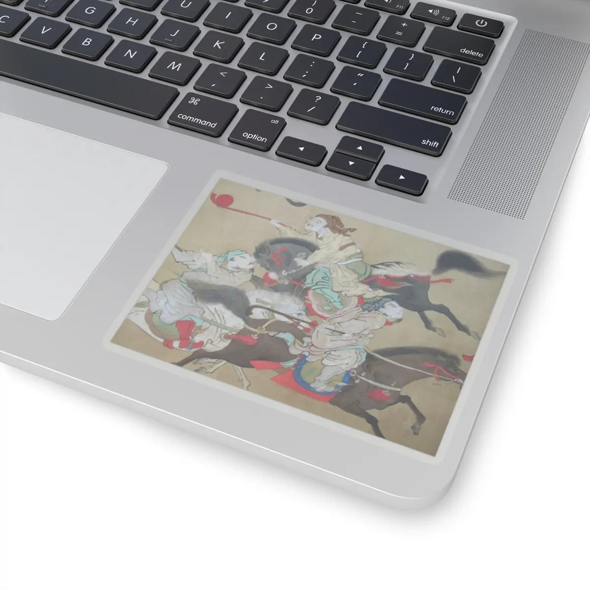 Kano Eisen'in Furunobu 狩野永川院古 - Tartars Playing Polo - early 18th century v4 - STICKER Vinyl Kiss-Cut Decal