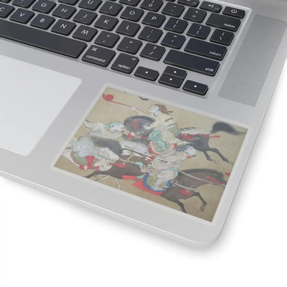 Kano Eisen'in Furunobu 狩野永川院古 - Tartars Playing Polo - early 18th century v4 - STICKER Vinyl Kiss-Cut Decal