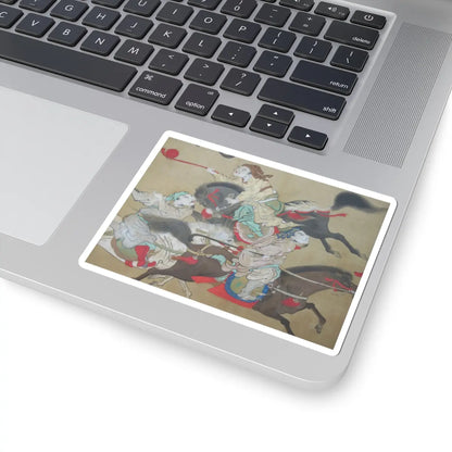 Kano Eisen'in Furunobu 狩野永川院古 - Tartars Playing Polo - early 18th century v4 - STICKER Vinyl Kiss-Cut Decal