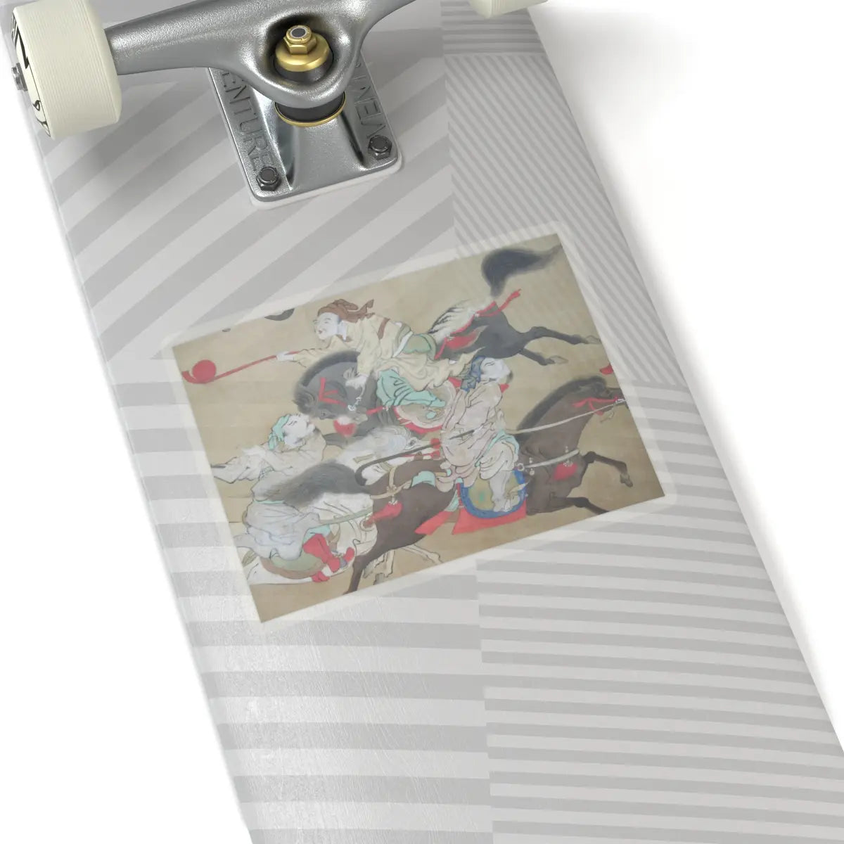 Kano Eisen'in Furunobu 狩野永川院古 - Tartars Playing Polo - early 18th century v4 - STICKER Vinyl Kiss-Cut Decal