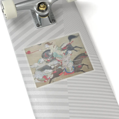 Kano Eisen'in Furunobu 狩野永川院古 - Tartars Playing Polo - early 18th century v4 - STICKER Vinyl Kiss-Cut Decal