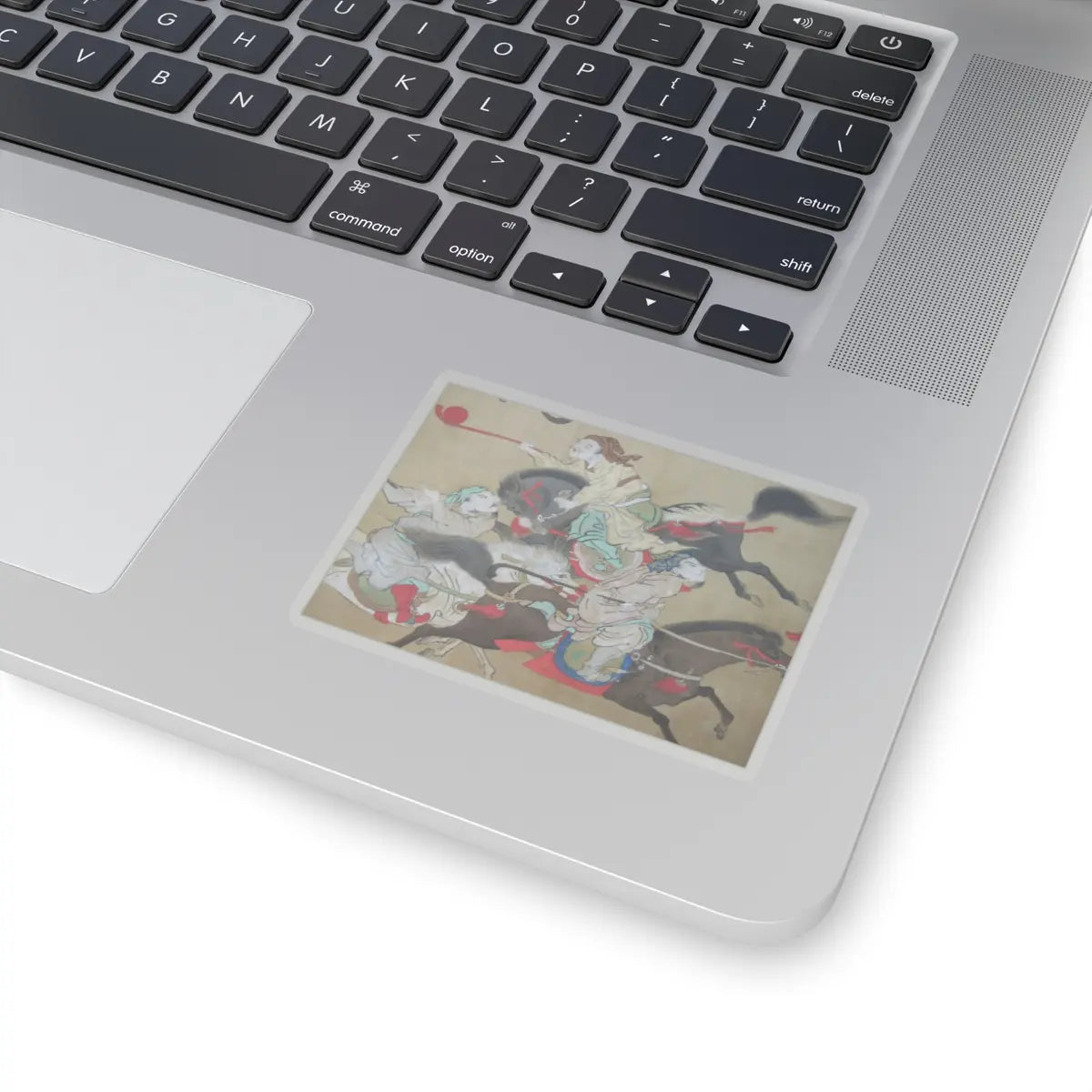 Kano Eisen'in Furunobu 狩野永川院古 - Tartars Playing Polo - early 18th century v4 - STICKER Vinyl Kiss-Cut Decal