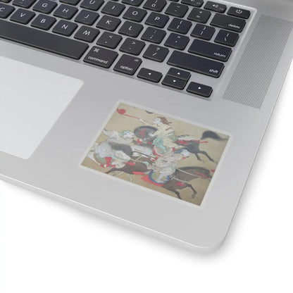 Kano Eisen'in Furunobu 狩野永川院古 - Tartars Playing Polo - early 18th century v4 - STICKER Vinyl Kiss-Cut Decal