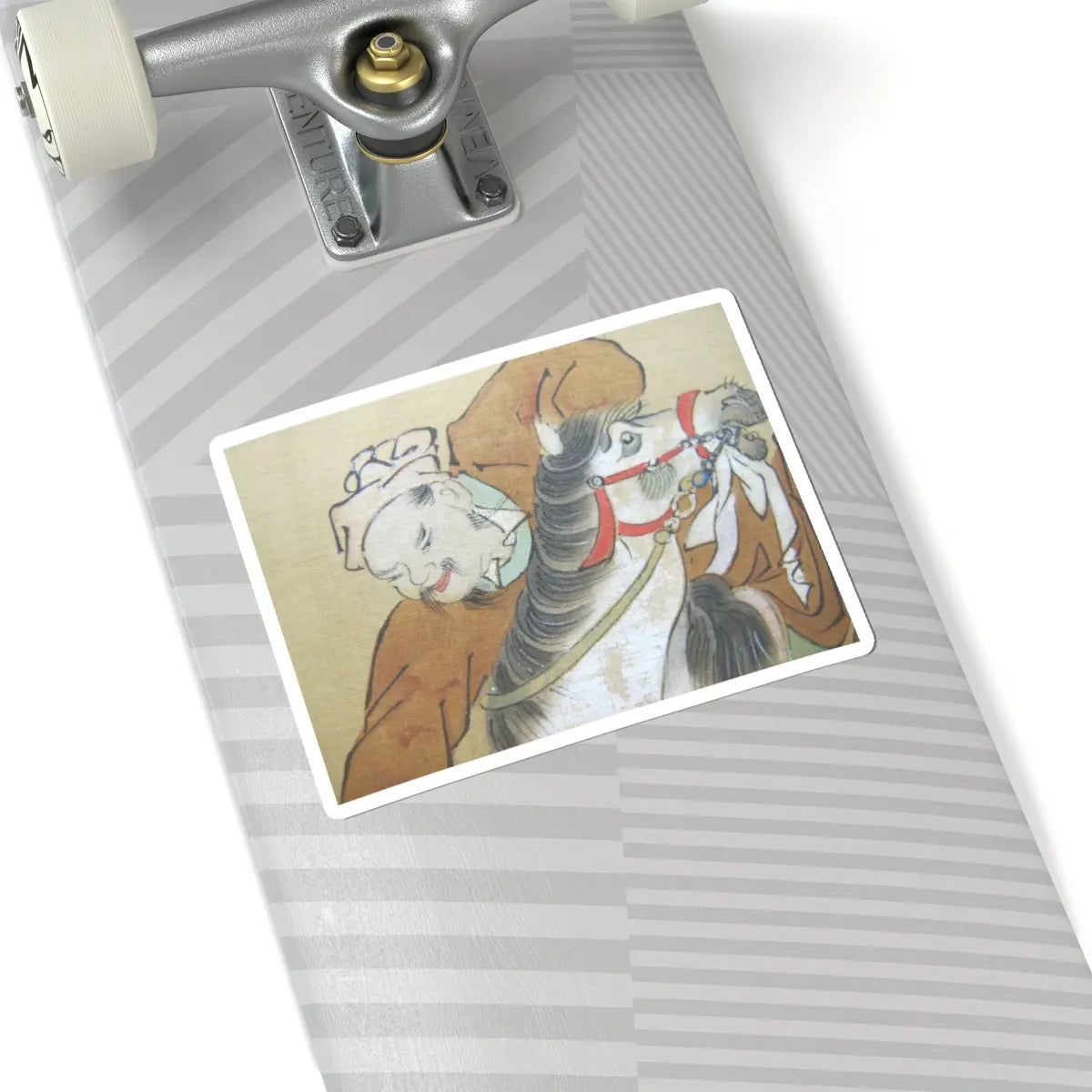 Kano Eisen'in Furunobu 狩野永川院古 - Tartars Playing Polo - early 18th century v5 - STICKER Vinyl Kiss-Cut Decal