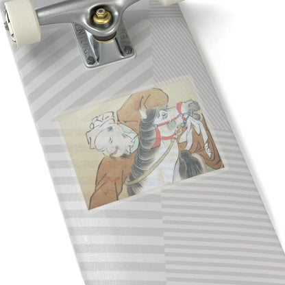 Kano Eisen'in Furunobu 狩野永川院古 - Tartars Playing Polo - early 18th century v5 - STICKER Vinyl Kiss-Cut Decal