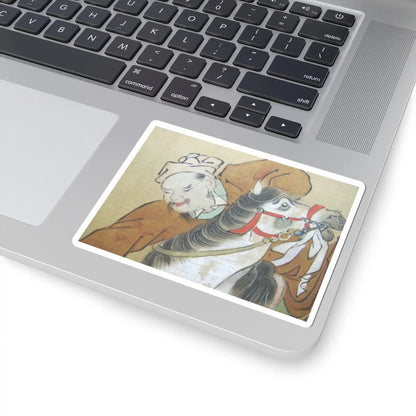 Kano Eisen'in Furunobu 狩野永川院古 - Tartars Playing Polo - early 18th century v5 - STICKER Vinyl Kiss-Cut Decal