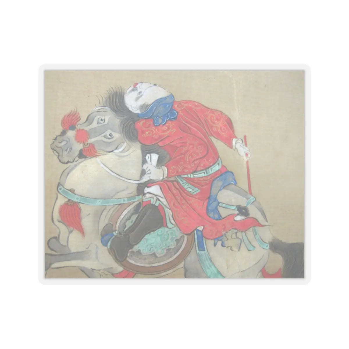 Kano Eisen'in Furunobu 狩野永川院古 - Tartars Playing Polo - early 18th century v6 - STICKER Vinyl Kiss-Cut Decal