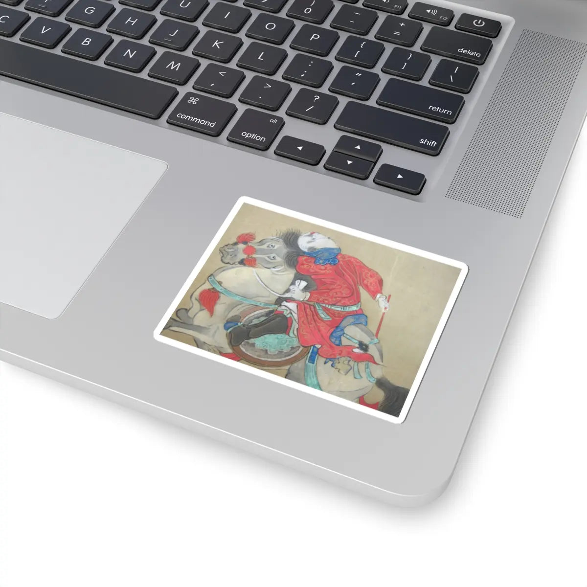 Kano Eisen'in Furunobu 狩野永川院古 - Tartars Playing Polo - early 18th century v6 - STICKER Vinyl Kiss-Cut Decal