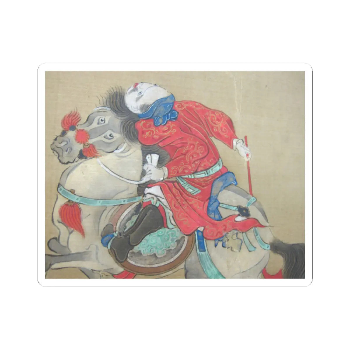 Kano Eisen'in Furunobu 狩野永川院古 - Tartars Playing Polo - early 18th century v6 - STICKER Vinyl Kiss-Cut Decal