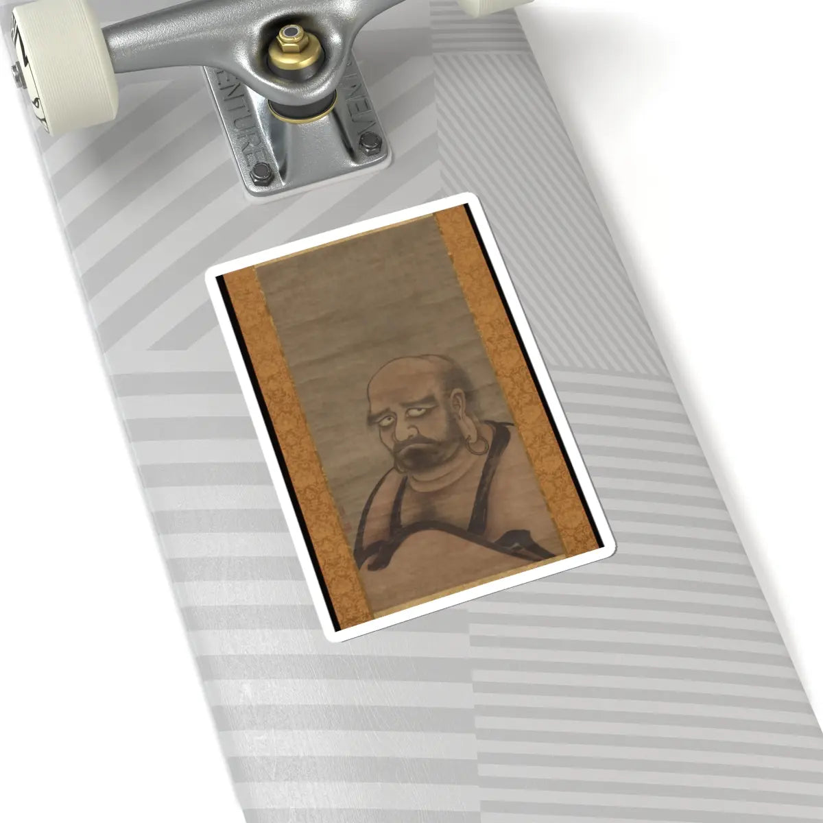 Kano Masanobu 狩野正信 - Bodhidharma in Red Robes - late 15th century v1 - STICKER Vinyl Kiss-Cut Decal