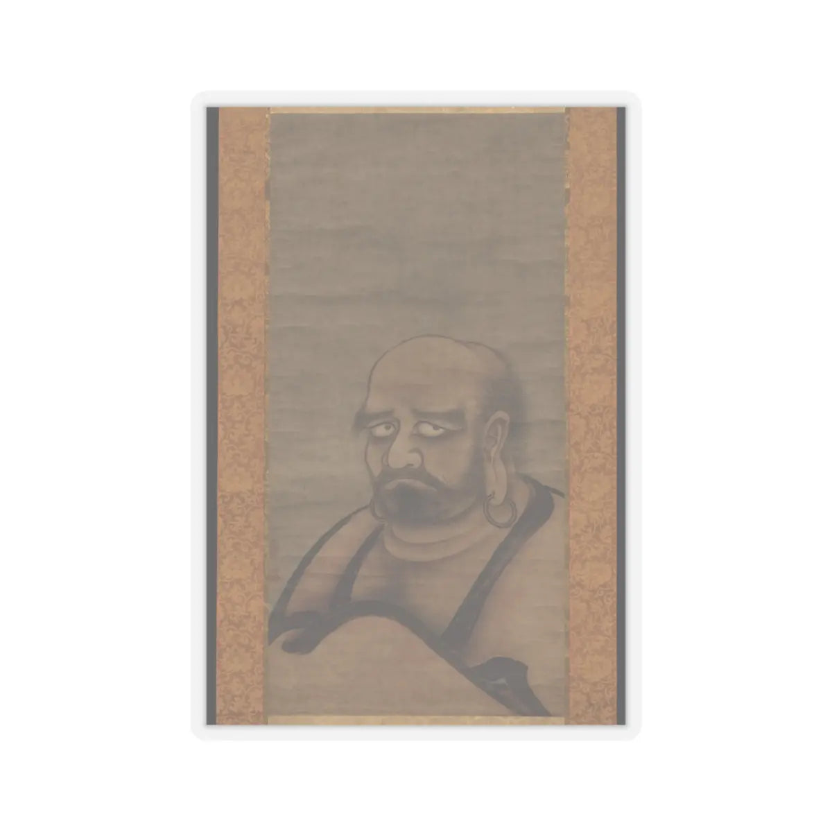 Kano Masanobu 狩野正信 - Bodhidharma in Red Robes - late 15th century v1 - STICKER Vinyl Kiss-Cut Decal