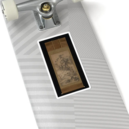 Kano Motonobu - Bo Ya Plays the Qin as Zhong Ziqi Listens - 1530s v2 - STICKER Vinyl Kiss-Cut Decal