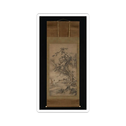 Kano Motonobu - Bo Ya Plays the Qin as Zhong Ziqi Listens - 1530s v2 - STICKER Vinyl Kiss-Cut Decal