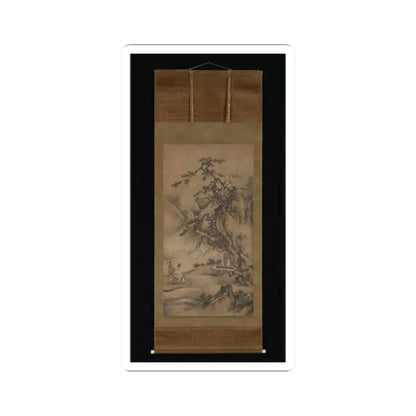 Kano Motonobu - Bo Ya Plays the Qin as Zhong Ziqi Listens - 1530s v2 - STICKER Vinyl Kiss-Cut Decal