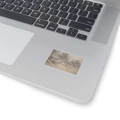 Kano Motonobu - River Landscape in Evening - 16th century v10 - STICKER Vinyl Kiss-Cut Decal
