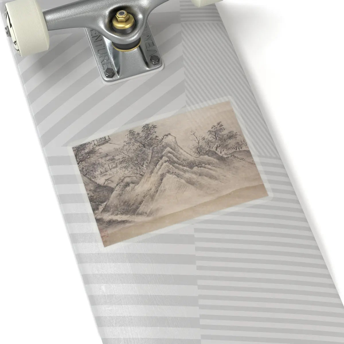 Kano Motonobu - River Landscape in Evening - 16th century v10 - STICKER Vinyl Kiss-Cut Decal