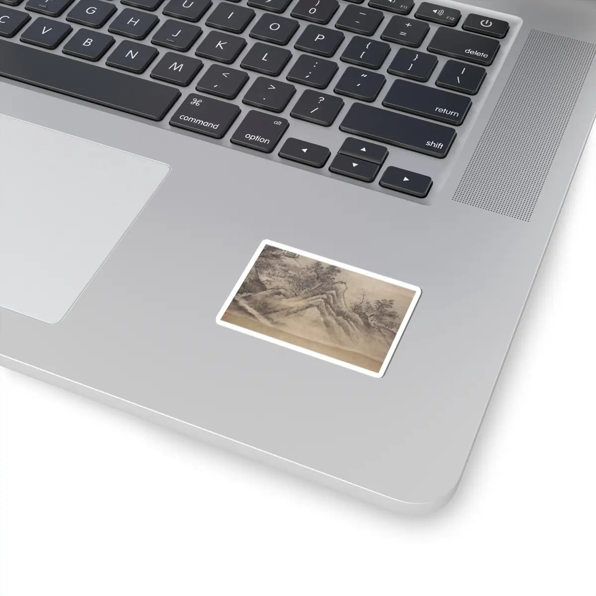 Kano Motonobu - River Landscape in Evening - 16th century v10 - STICKER Vinyl Kiss-Cut Decal