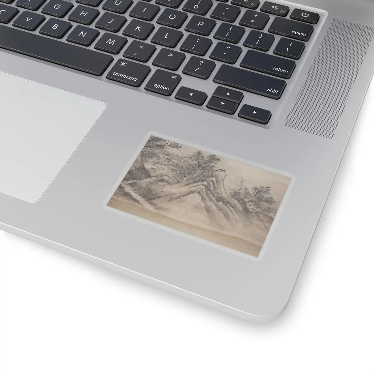 Kano Motonobu - River Landscape in Evening - 16th century v10 - STICKER Vinyl Kiss-Cut Decal