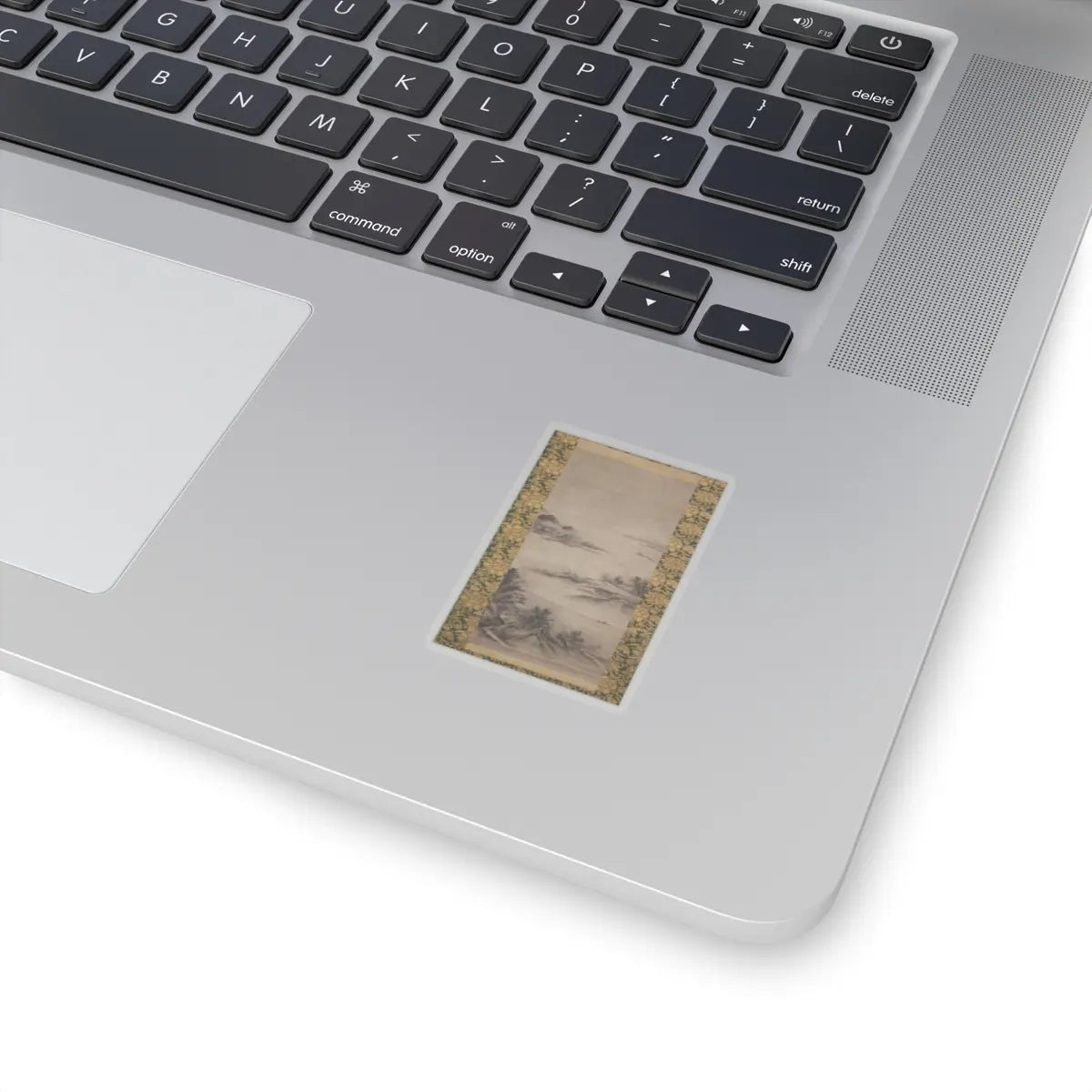 Kano Motonobu - River Landscape in Evening - 16th century v2 - STICKER Vinyl Kiss-Cut Decal