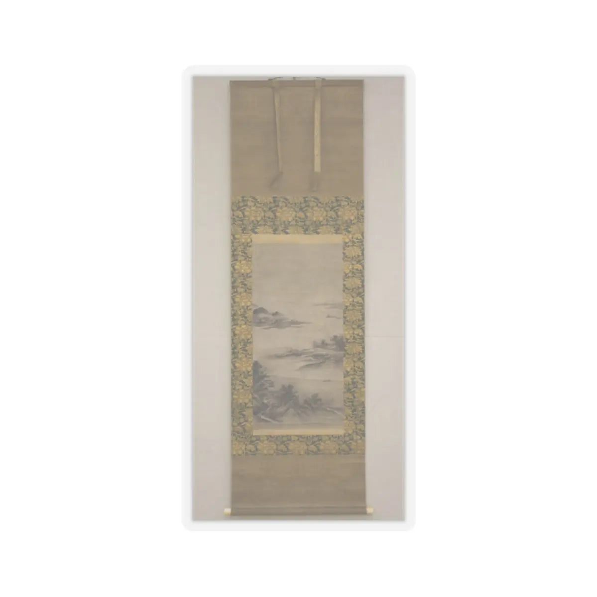 Kano Motonobu - River Landscape in Evening - 16th century v4 - STICKER Vinyl Kiss-Cut Decal