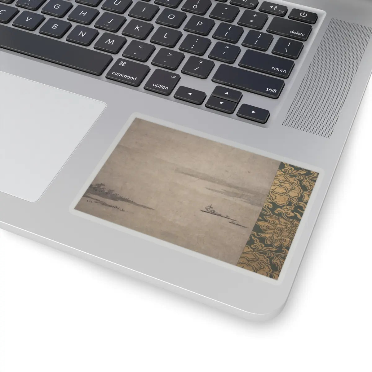 Kano Motonobu - River Landscape in Evening - 16th century v8 - STICKER Vinyl Kiss-Cut Decal